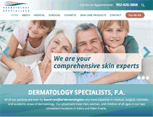 Tablet Screenshot of dermspecpa.com